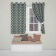 Artistic Ice Cream Cones Over Starry Night Inspired Blue Swirl Background  Readymade Eyelet Ring Top Thermal 100% Blackout Curtains