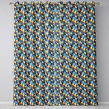 Artistic Ice Cream Cones Over Starry Night Inspired Blue Swirl Background  Readymade Eyelet Ring Top Thermal 100% Blackout Curtains