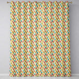 Colourful Ice Cream Cones Scattered on Cream Background Playful Dessert  Readymade Eyelet Ring Top Thermal 100% Blackout Curtains