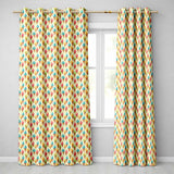 Colourful Ice Cream Cones Scattered on Cream Background Playful Dessert  Readymade Eyelet Ring Top Thermal 100% Blackout Curtains