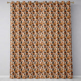 Halloween Pumpkins with Witch Hats and Stars on Vintage Background  Readymade Eyelet Ring Top Thermal 100% Blackout Curtains