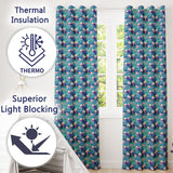 Dreamy Pink Jellyfish Floating in Turquoise Water Seamless  Readymade Eyelet Ring Top Thermal 100% Blackout Curtains