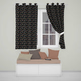 Jellyfish  with Soft Orange and Blue Tones on Dark Background  Readymade Eyelet Ring Top Thermal 100% Blackout Curtains