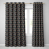 Jellyfish  with Soft Orange and Blue Tones on Dark Background  Readymade Eyelet Ring Top Thermal 100% Blackout Curtains