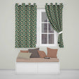 Jellyfish  with Flowing Tentacles on Dark Blue Background  Readymade Eyelet Ring Top Thermal 100% Blackout Curtains