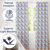 Soft Watercolor Jellyfish in Pastel Purple and Aqua Seamless Marine  Readymade Eyelet Ring Top Thermal 100% Blackout Curtains