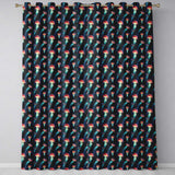 Luminous Red Jellyfish Floating in Dark Ocean Seamless Marine  Readymade Eyelet Ring Top Thermal 100% Blackout Curtains
