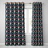 Luminous Red Jellyfish Floating in Dark Ocean Seamless Marine  Readymade Eyelet Ring Top Thermal 100% Blackout Curtains