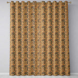Autumn Branch Silhouette Tree  in Warm Earthy Tones  Readymade Eyelet Ring Top Thermal 100% Blackout Curtains