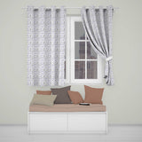 Soft Watercolour Lavender Flowers and Foliage Seamless Design  Readymade Eyelet Ring Top Thermal 100% Blackout Curtains