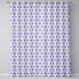 Artistic Lavender Floral  with Muted Tones and Fine Detail  Readymade Eyelet Ring Top Thermal 100% Blackout Curtains