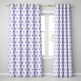 Artistic Lavender Floral  with Muted Tones and Fine Detail  Readymade Eyelet Ring Top Thermal 100% Blackout Curtains