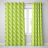 Abstract Green Brushstroke Texture Seamless  Artistic Design  Readymade Eyelet Ring Top Thermal 100% Blackout Curtains