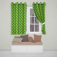 Abstract Green Swirl Painterly Seamless  Readymade Eyelet Ring Top Thermal 100% Blackout Curtains