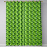 Abstract Green Swirl Painterly Seamless  Readymade Eyelet Ring Top Thermal 100% Blackout Curtains