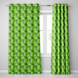 Abstract Green Swirl Painterly Seamless  Readymade Eyelet Ring Top Thermal 100% Blackout Curtains