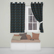 Celestial Goddess in Flowing Blue Dress with Stars and Golden  Readymade Eyelet Ring Top Thermal 100% Blackout Curtains