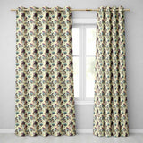 Gold and Black Stylised Venetian Masks in Repeating  Seamless  Readymade Eyelet Ring Top Thermal 100% Blackout Curtains