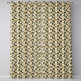 Classic Black and Gold Mask  with Swirling Details Seamless  Readymade Eyelet Ring Top Thermal 100% Blackout Curtains
