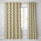 Classic Black and Gold Mask  with Swirling Details Seamless  Readymade Eyelet Ring Top Thermal 100% Blackout Curtains