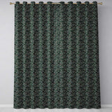 Festive Holly Berry Branches on Deep Green Background Seamless Pattern  Readymade Eyelet Ring Top Thermal 100% Blackout Curtains