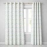 Watercolor Green Leaves and Red Berry Seamless Botanical Pattern  Readymade Eyelet Ring Top Thermal 100% Blackout Curtains