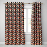 Woodland Mushroom Toadstool Seamless Pattern on Dark Background  Readymade Eyelet Ring Top Thermal 100% Blackout Curtains