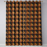 Gold Monkey Medallion Pattern Black Background Luxury Seamless Design  Readymade Eyelet Ring Top Thermal 100% Blackout Curtains