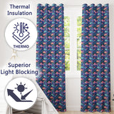 Bright Tropical Fish and Coral Reef Pattern in Vibrant Neon Colours  Readymade Eyelet Ring Top Thermal 100% Blackout Curtains