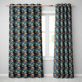 Vintage Colourful  Camera Grid Seamless Pattern on Cream Background  Readymade Eyelet Ring Top Thermal 100% Blackout Curtains
