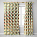 Mustard Yellow and Black Vintage Camera Illustration Seamless Pattern  Readymade Eyelet Ring Top Thermal 100% Blackout Curtains