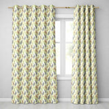 Lush Green Fern Jungle Seamless Botanical Pattern  Readymade Eyelet Ring Top Thermal 100% Blackout Curtains