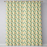 Muted Multicolour Fern Leaves Watercolor Botanical Pattern  Readymade Eyelet Ring Top Thermal 100% Blackout Curtains