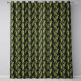 Dark Green Dense Fern Forest Seamless Pattern  Readymade Eyelet Ring Top Thermal 100% Blackout Curtains