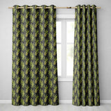 Dark Green Dense Fern Forest Seamless Pattern  Readymade Eyelet Ring Top Thermal 100% Blackout Curtains
