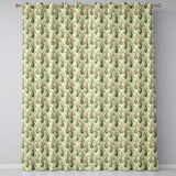 Soft Green Vase Floral Seamless Pattern Vintage Botanical Aesthetic  Readymade Eyelet Ring Top Thermal 100% Blackout Curtains