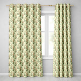 Soft Green Vase Floral Seamless Pattern Vintage Botanical Aesthetic  Readymade Eyelet Ring Top Thermal 100% Blackout Curtains