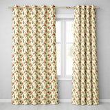 Elegant Floral Vase Arrangement with Soft Roses and Botanical Vintage Style  Readymade Eyelet Ring Top Thermal 100% Blackout Curtains