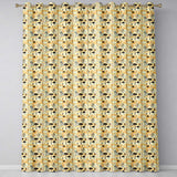 Minimalist African Savanna Pattern with Trees Wildlife and Village Silhouettes  Readymade Eyelet Ring Top Thermal 100% Blackout Curtains