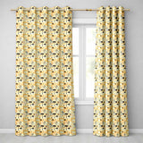Minimalist African Savanna Pattern with Trees Wildlife and Village Silhouettes  Readymade Eyelet Ring Top Thermal 100% Blackout Curtains
