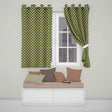 Art Nouveau Inspired Green Ornamental Leaf Seamless Pattern Vintage Style  Readymade Eyelet Ring Top Thermal 100% Blackout Curtains