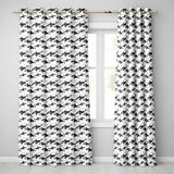 Orca Whale Seamless Pattern Minimal Ocean Marine Design  Readymade Eyelet Ring Top Thermal 100% Blackout Curtains