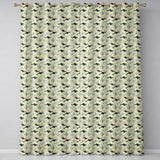 Minimal Orca Whale and Seaweed Seamless Pattern Ocean Marine Life Design  Readymade Eyelet Ring Top Thermal 100% Blackout Curtains