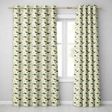 Minimal Orca Whale and Seaweed Seamless Pattern Ocean Marine Life Design  Readymade Eyelet Ring Top Thermal 100% Blackout Curtains