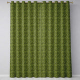 Green Olive Leaf Scatter Seamless Pattern Organic Nature Design  Readymade Eyelet Ring Top Thermal 100% Blackout Curtains