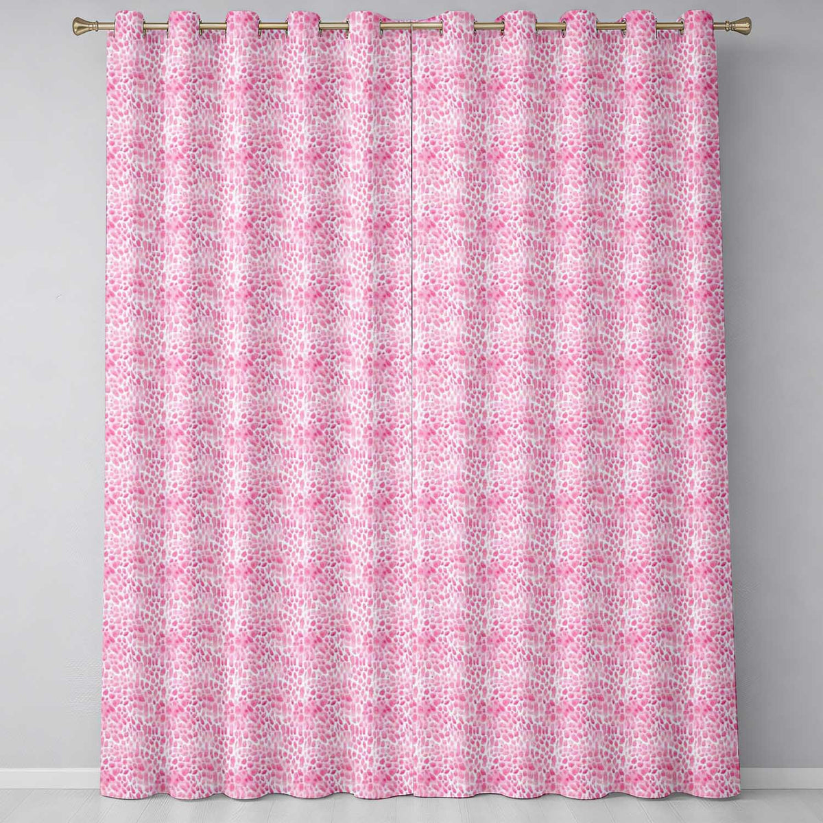 Light Pink Organic Pebble Dot Watercolour Texture Seamless Pattern  Readymade Eyelet Ring Top Thermal 100% Blackout Curtains