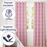 Light Pink Organic Pebble Dot Watercolour Texture Seamless Pattern  Readymade Eyelet Ring Top Thermal 100% Blackout Curtains