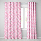 Deep Pink and Beige Leopard Style Watercolour Seamless Pattern  Readymade Eyelet Ring Top Thermal 100% Blackout Curtains