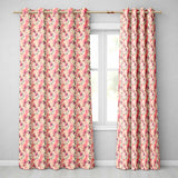 Pink Coral Watercolour Animal Texture Organic Seamless Pattern  Readymade Eyelet Ring Top Thermal 100% Blackout Curtains