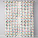 Mid Century Modern Geometric Circles and Lines    Colour Palette  Readymade Eyelet Ring Top Thermal 100% Blackout Curtains